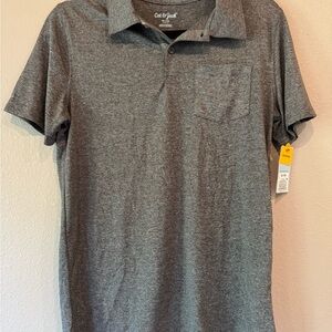 Cat & Jack Boys Heather Gray Polo Shirt